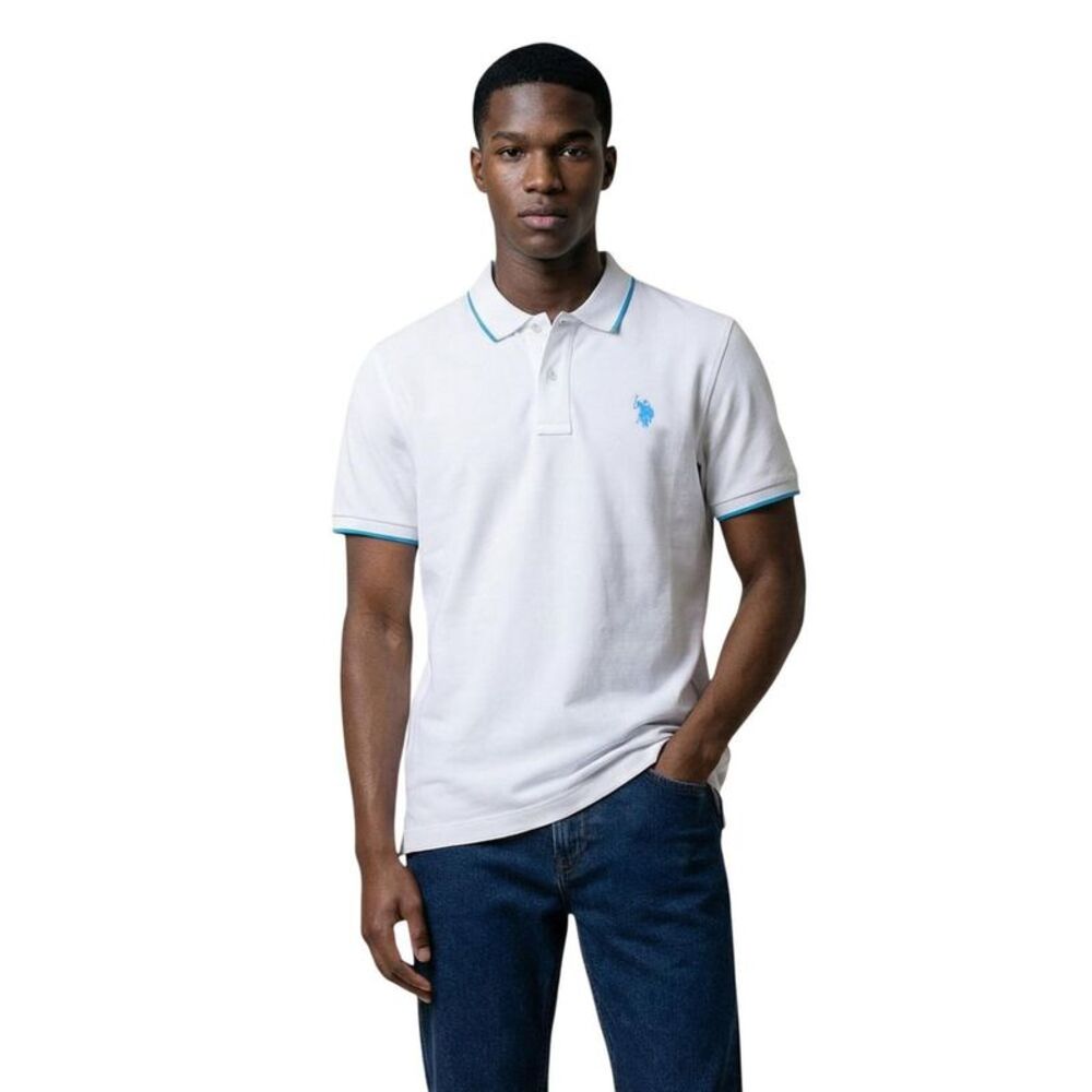 U.S. POLO ASSN. White Cotton Polo Men's Shirt